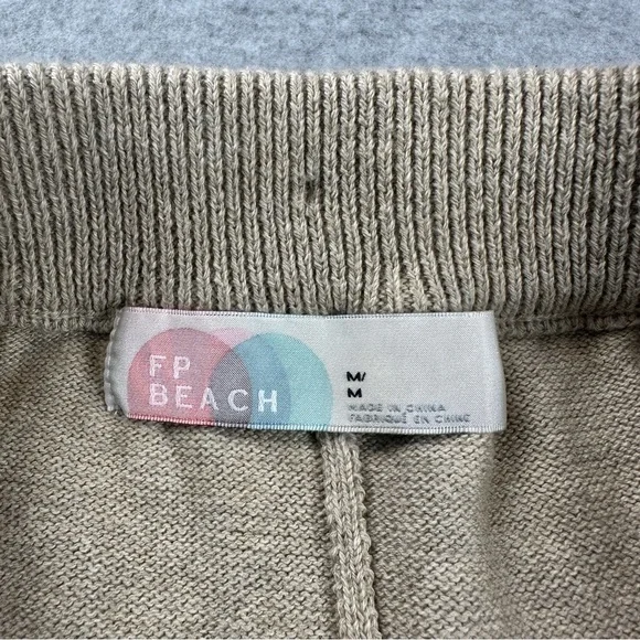 Free People Beach Freya Barrel Knit Pants Size Medium High Waist Slouchy Lounge - Picture 10 of 16